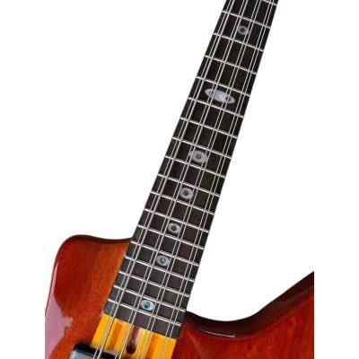 Custom Cylinder Exploiter 8 String Bass Walnut Natural Clear Entwistle Center Neck Stripe Alembic - Image 4