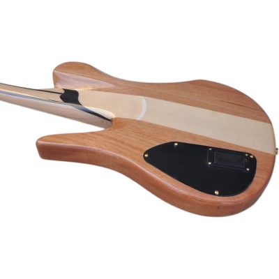 Custom Solis Imperial Single Cutaway Elite Bona Natural Abalone Flower Fretboard Inlay Body 5 String Bass - Image 4