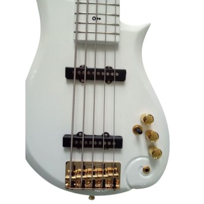 Custom Ember Prince Cloud White 5 String Bass ( Color Options ) Gold Hardware - Image 4