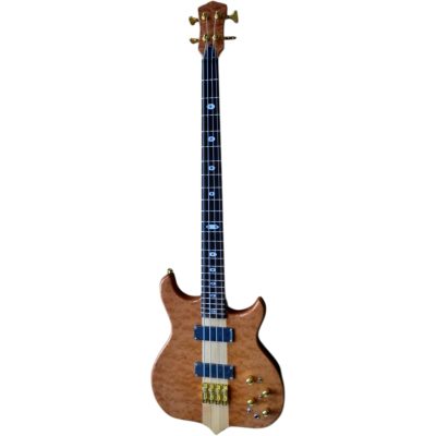 Custom Cylinder Series Stanley Clarke Quilted Maple Top Natural Clear Gloss 4 String Bass - Image 6