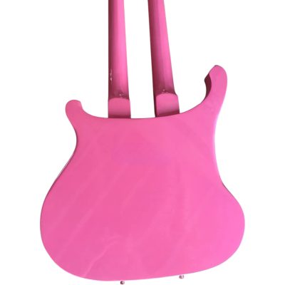 Custom Nova 4080 Geddy Lee Double Neck Pink 4 String Bass 6 String Guitar Black Pickguard - Image 2