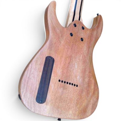 Custom Pyrite Natural Satin Matte Burl 8 String Extended Range Electric Bass - Image 6