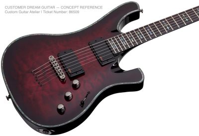 Custom Build Black Cherry Hell Raiser Quilted Maple Top 6 String Electric Guitar - Flexi Payment 2/5