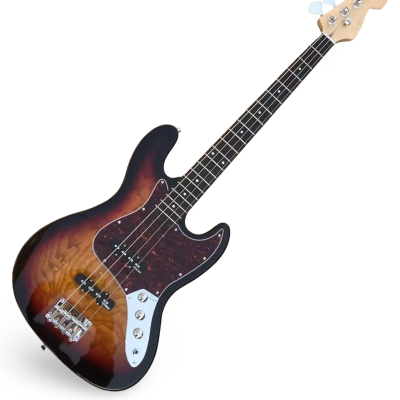 Custom Regent Jaco Pastorius Tobacco Sunburst 4 String Jazz Bass - Image 2