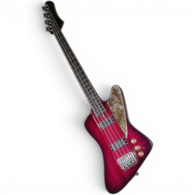 Custom Crown Nikki Thunderbird Wine Red Burst 8 String Bass - Image 2