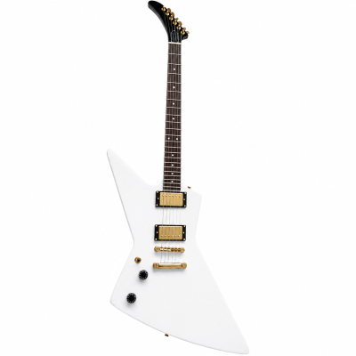 Custom Crown Arctic White Modernistic Explorer 6 String Electric Guitar - Image 6