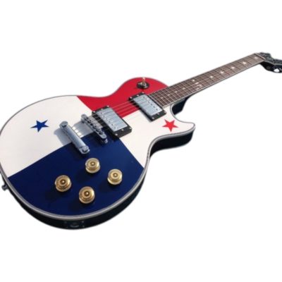Custom Crown Classic Zakk Noel Blue Red White Graphics 6 String Guitar - Image 6