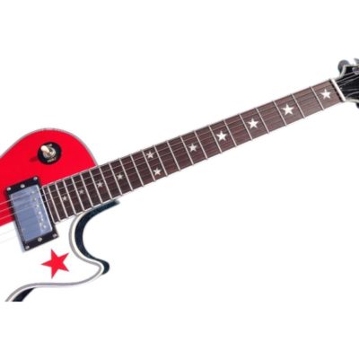 Custom Crown Classic Zakk Noel Blue Red White Graphics 6 String Guitar - Image 5