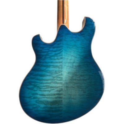 Custom Vesper Languedoc Region Fhole Bigsby Transparent Blue Spalted Maple Bracing Inside Guitar - Image 2