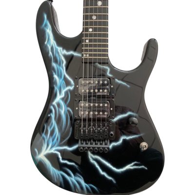 Custom Cinder NightSwans Ligthning Vivian Campbell Tremolo Electric Guitar