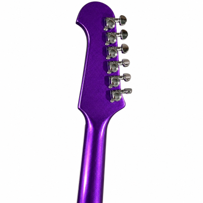 Custom Crown DG335 Dave Grohl Metallic Purple Diamond Guitar Black Pickup Rings - Image 4