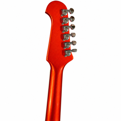 Custom Crown DG335 Dave Grohl Lava Red Diamond Guitar Black Pickup Rings - Image 3