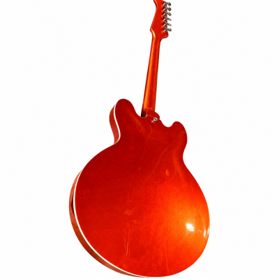 Custom Crown DG335 Dave Grohl Lava Red Diamond Guitar Black Pickup Rings - Image 4