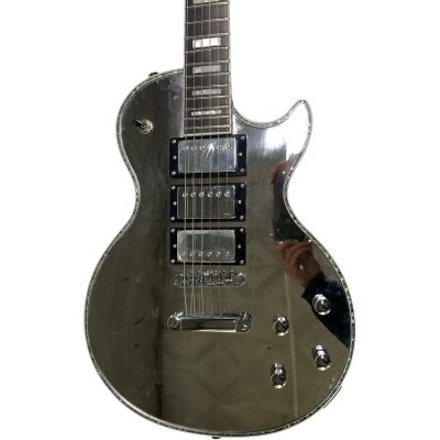 Custom Crown Special Full Chrome Mirror Abalone Shell Purfling Binding 3 Pickups Guitar - Image 12