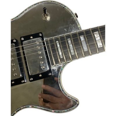 Custom Crown Special Full Chrome Mirror Abalone Shell Purfling Binding 3 Pickups Guitar - Image 11