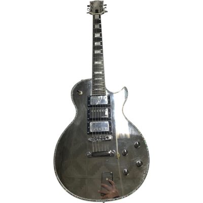 Custom Crown Special Full Chrome Mirror Abalone Shell Purfling Binding 3 Pickups Guitar - Image 8