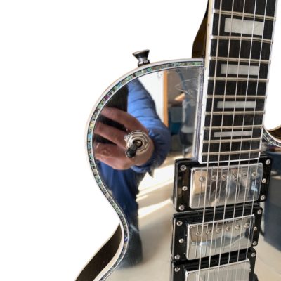 Custom Crown Special Full Chrome Mirror Abalone Shell Purfling Binding 3 Pickups Guitar - Image 3