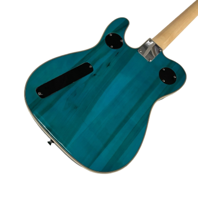 Custom Regent Thinline Fhole Bigsby Quilted Translucent Blue Burst Quilted Maple Guitar - Image 3