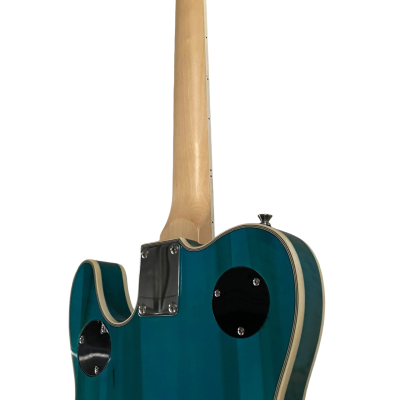 Custom Regent Thinline Fhole Bigsby Quilted Translucent Blue Burst Quilted Maple Guitar - Image 6