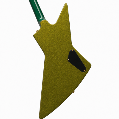 Custom Crown Olive Green Sparkle Dust Modernistic Explorer 6 String Electric Guitar - Image 8