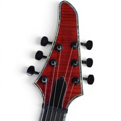 Custom Onyx Regius Transparent Red Gloss John 11 Ply Multi Laminate Neck Electric Guitar - Image 6