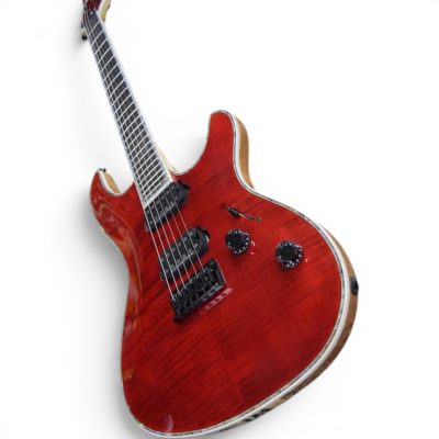 Custom Onyx Regius Transparent Red Gloss John 11 Ply Multi Laminate Neck Electric Guitar - Image 8