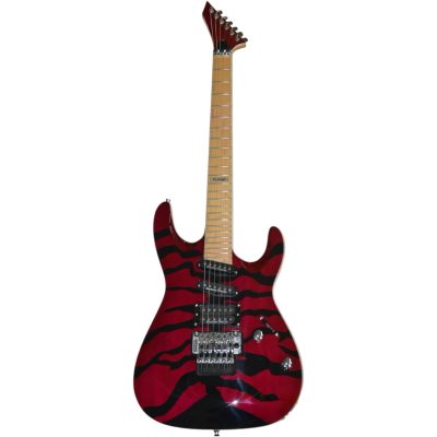Custom Obsidian Lynch Floyd Rose Tremolo Red Sunburst Tiger Guitar - Image 2
