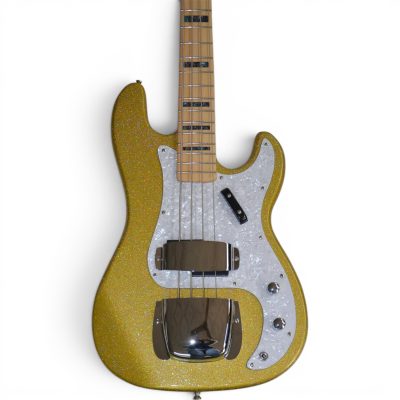 Custom Regent Mike Herrera Metallic Gold Sparkle 4 String Precision Bass