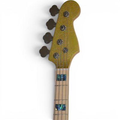 Custom Regent Mike Herrera Metallic Gold Sparkle 4 String Precision Bass - Image 5