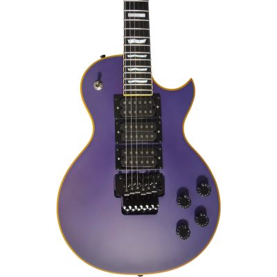 Custom Obsidian Deluxe Eclipse Electric Guitar Matte Plum Purple 3 Pickups Floyd Rose Tremolo