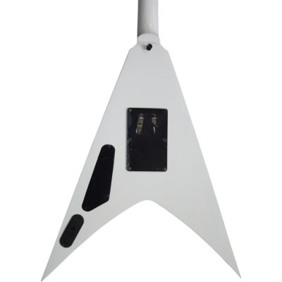 Custom Obsidian Flying V Snow White Dripping Blood Graphic Jacobs Floyd Rose Tremolo Guitar - Image 13