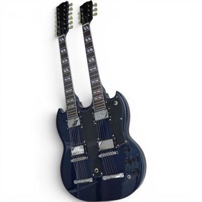 Custom Crown SG Don Felder Blue Double Neck 12 6 String EDS1275 Electric Guitar - Image 3