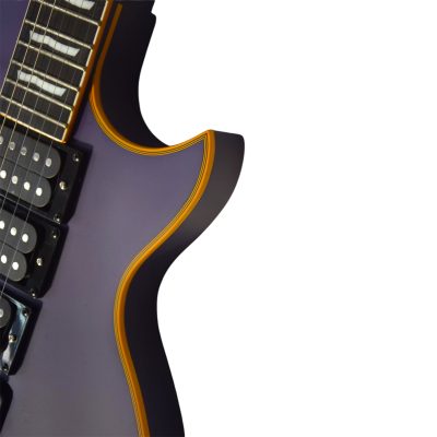 Custom Obsidian Deluxe Eclipse Electric Guitar Matte Plum Purple 3 Pickups Floyd Rose Tremolo - Image 11
