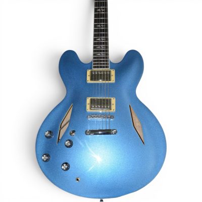 Custom Crown DG335 Grohl Pelham Blue Diamond Guitar Cream Pickup Rings Left Handed