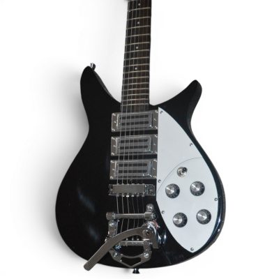 Custom Nova Jetglo Black 325 21 Inch Lennon 6 String Guitar Bigsby Tremolo