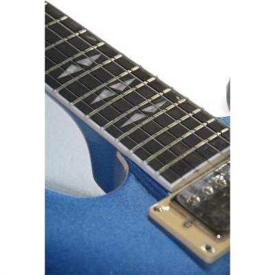 Custom Crown DG335 Grohl Pelham Blue Diamond Guitar Cream Pickup Rings Left Handed - Image 7