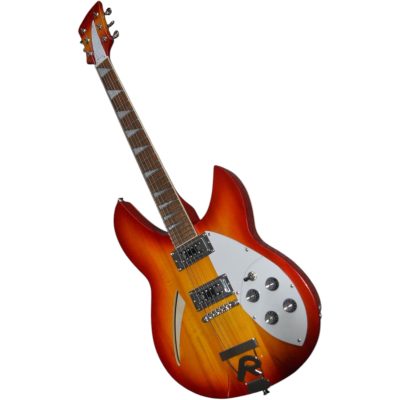Custom Nova Cherry Fireglo 330 2 Pickups 6 String Electric Guitar - Image 2