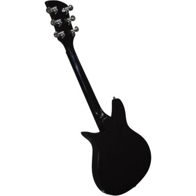 Custom Nova Jetglo Black 325 Gold Pickguard Lennon 6 String Guitar Bigsby Tremolo - Image 5