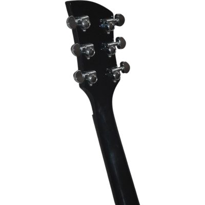 Custom Nova Jetglo Black 325 Gold Pickguard Lennon 6 String Guitar Bigsby Tremolo - Image 6