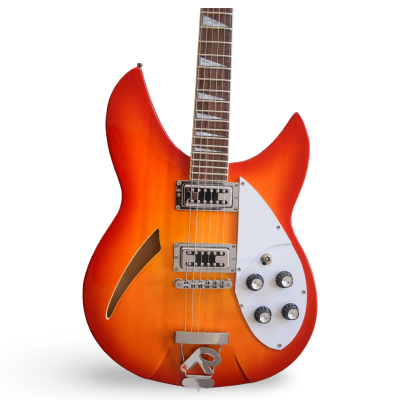 Custom Nova Sunburst Fireglo 330 2 Pickups 6 String Electric Guitar