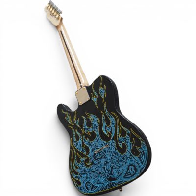 Custom Regent Blue Paisley Flames James Burton Guitar 3 Pickups - Image 7