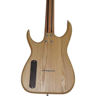 Custom Topaz Black Machine Natural Birdseye 7 String Guitar - Image 3