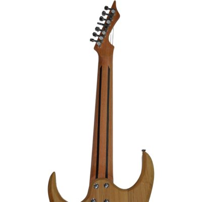 Custom Topaz Black Machine Natural Birdseye 7 String Guitar - Image 2