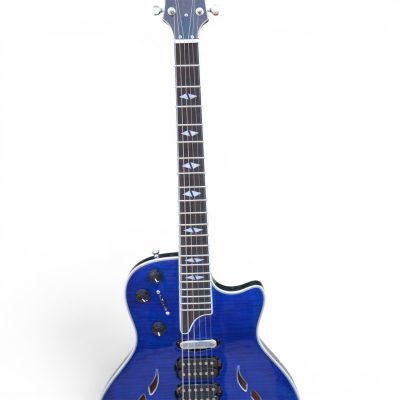 Custom Emberline T5 Pacific Blue Burst Electric Guitar - Image 4