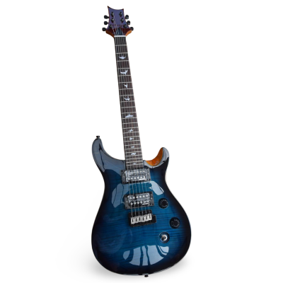 Custom Monarch 24 Faded Blue Burst SE Santana Flamed Maple Top Electric Guitar - Image 2