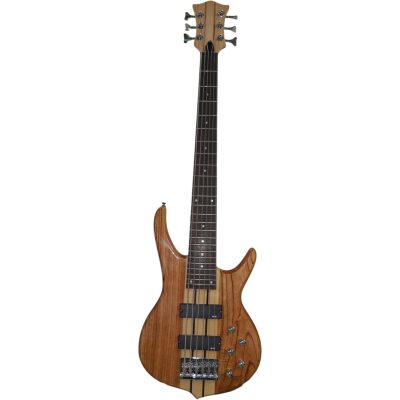 Custom Denver Elite BSR Natural Ash Bubinga Top 6 String Bass - Image 2
