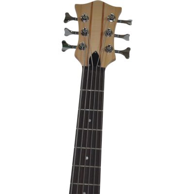 Custom Denver Elite BSR Natural Ash Bubinga Top 6 String Bass - Image 4