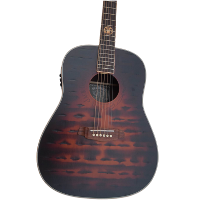 Custom Forge Jack Daniels Aged Barrel Finish Dreadnought Acoustic Electric Guitar