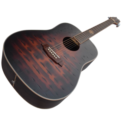 Custom Forge Jack Daniels Aged Barrel Finish Dreadnought Acoustic Electric Guitar - Image 10