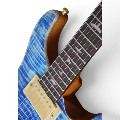 Custom Monarch Faded Blue Jean David Grissom Flamed Maple Top Guitar - Image 6